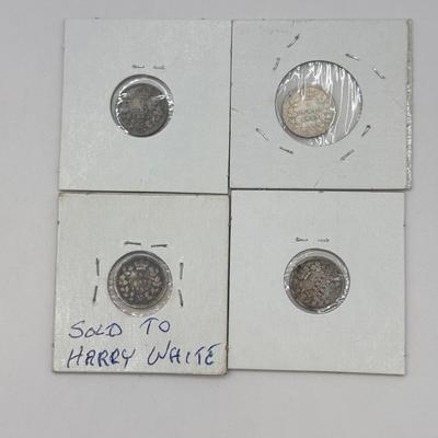 LOT 555J: 1858-1899 Canadian Nickels Sterling Silver 925 5 Cent Coins