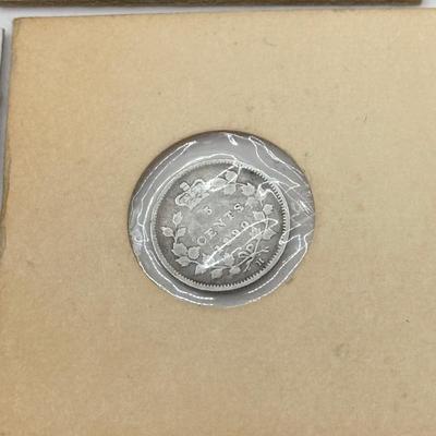 LOT 555J: 1858-1899 Canadian Nickels Sterling Silver 925 5 Cent Coins