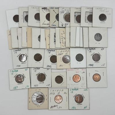 LOT 556J: Canadian Pennies from 1920s to Late 20th Century