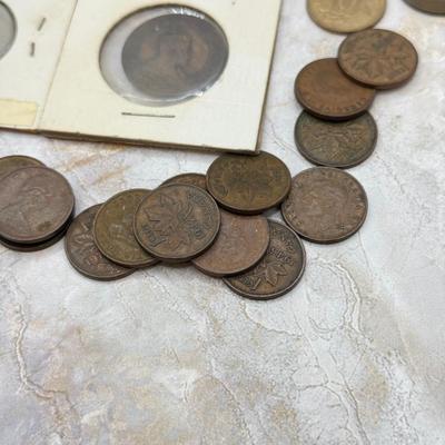 LOT 557J: Vintage “VOTE CARTER” Jimmy Carter Medallion/Coin, Canadian Pennies & Collection of Foreign Coins