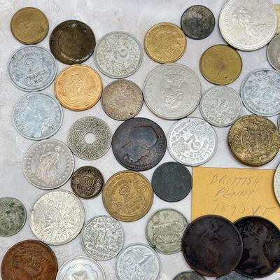 LOT 558J: Antique & Vintage Collection of Foreign Coins & Tokens