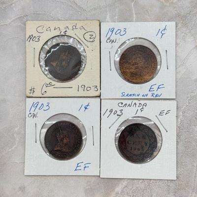LOT 559J: 1884-1912 Canadian Large One Cent Coins