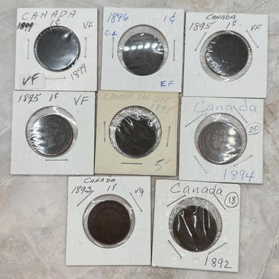 LOT 559J: 1884-1912 Canadian Large One Cent Coins