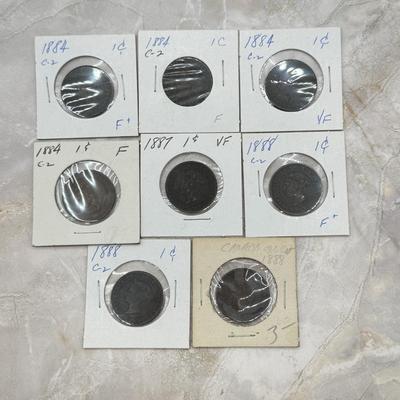 LOT 559J: 1884-1912 Canadian Large One Cent Coins