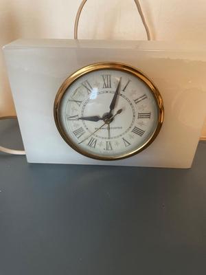 Marble clock, Vogue salt and pepper, shakers and miscellaneous de