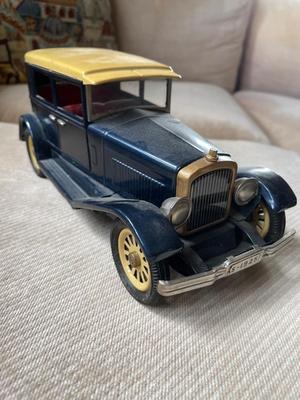 1925 Tin Japanese friction car, & Chrysler Windsor toy car