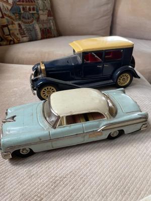 1925 Tin Japanese friction car, & Chrysler Windsor toy car