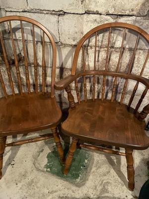 Two chairs & lamp