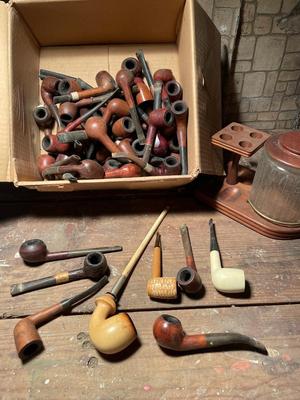 Large group of pipes