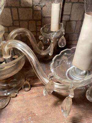 Vintage glass chandelier