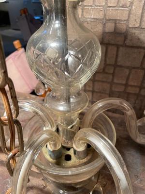 Vintage glass chandelier