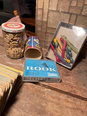Vintage stereoscope cards and games