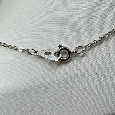 LOT 1J: Sterling Silver (925) Collection 15" Necklace w/Pendant, Mother of Pearl Earrings, Heart & Flower Bracelet