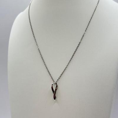 LOT 1J: Sterling Silver (925) Collection 15" Necklace w/Pendant, Mother of Pearl Earrings, Heart & Flower Bracelet