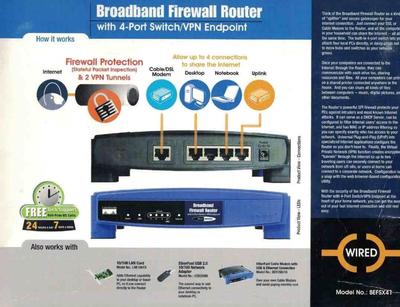LINKSYS Broadband Firewall Router with 4-Port Switch/VPN