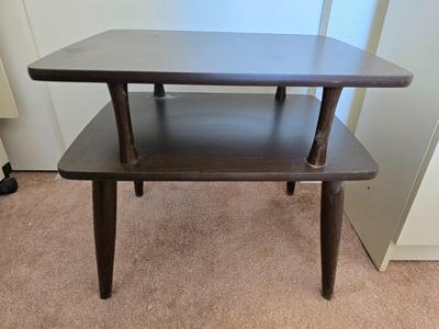 Mid-Century Modern Two-Tier Side Table