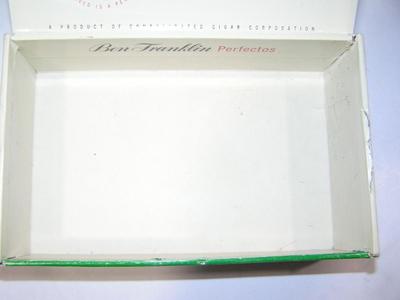 Vintage Ben Franklin Perfectos cigar box from 50s/60s.