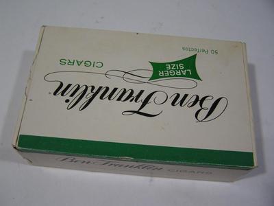 Vintage Ben Franklin Perfectos cigar box from 50s/60s.