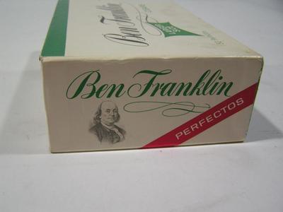 Vintage Ben Franklin Perfectos cigar box from 50s/60s.