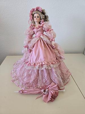 Franklin Heirloom 19" Doll by Maryse Nicole "Lucy Mae" Pretty in Pink porcelain doll