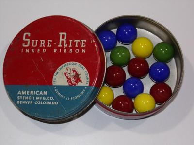 OLD Sure-Rite typewriter ribbon metal canister