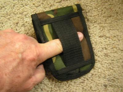 Belt pack/pouch. 2 pockets & velcro cover flap.