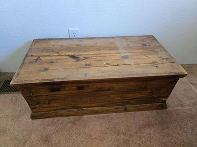 Rustic Wooden Storage Chest / Trunk