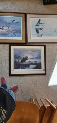 3 large framed prints