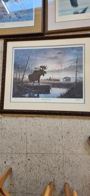 3 large framed prints