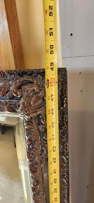 Large framed beveled mirror