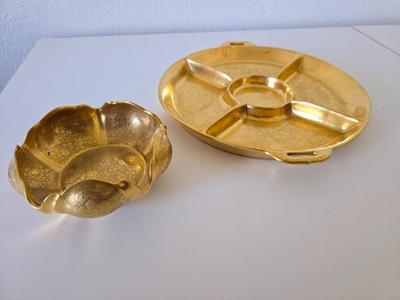 Antique RS Germany Pickard-Style Gold Etched Serving Set