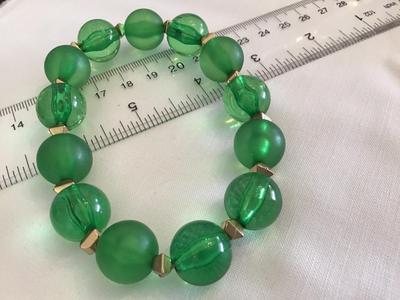 Vintage Faux Beaded Multi Color Greens