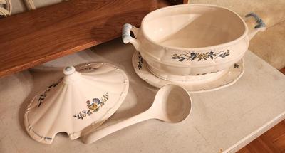 Lot #24 3 Quart Tureen with Underplate and Ladle - 1950's