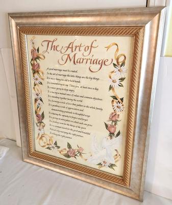 Lot #28 The Art of Marriage - framed print
