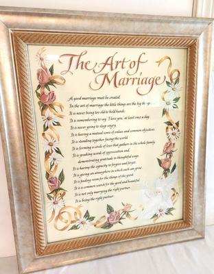 Lot #28 The Art of Marriage - framed print