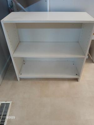 White Two-Shelf Bookcase / Storage Unit