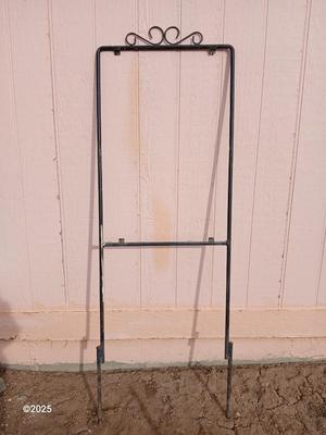 Heavy duty metal Wrought Iron Garden Sign / Garage sale / Advertisement Frame