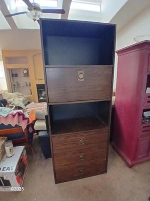 intage Mid-Century Modern Secretary Cabinet