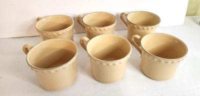 Lot #31 Lot of 6 Brand New Costa Nova Mugs - "Pearl Yellow" color