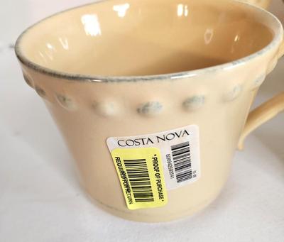 Lot #31 Lot of 6 Brand New Costa Nova Mugs - "Pearl Yellow" color