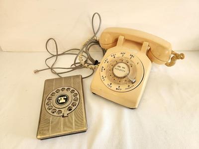 Lot #36 Vintage Dial Telephone and Telephone number book