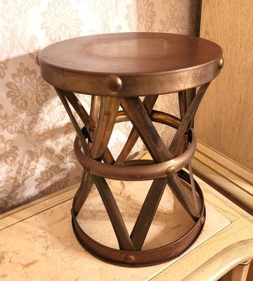 Lot #40 Vintage metal stool/stand - brass finish