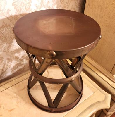 Lot #40 Vintage metal stool/stand - brass finish