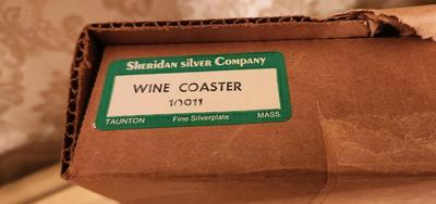Lot #42 Silverplate Wine Caddy - new old stock in box