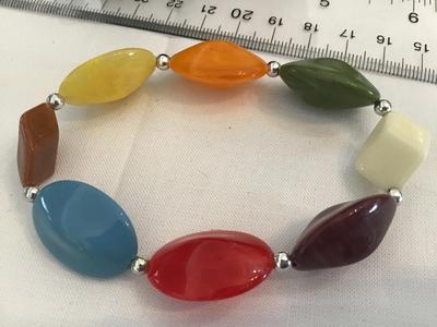 Faux Bead Multi color Bracelet
