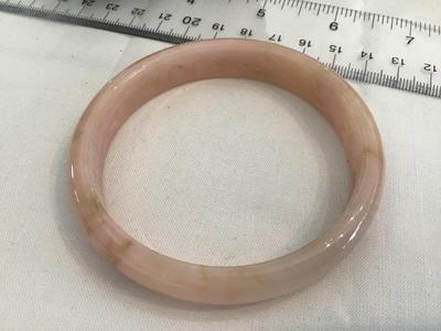 Pink and Gold Marble Bangle