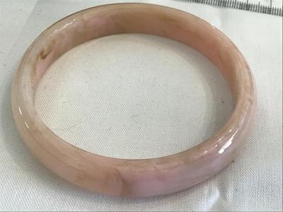Pink and Gold Marble Bangle