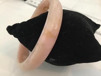 Pink and Gold Marble Bangle