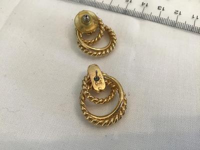OS Vintage Avon Twisted Knot Earrings