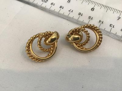 OS Vintage Avon Twisted Knot Earrings
